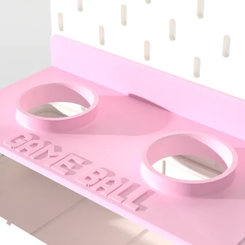 FullSpan 5 ball shelf, up close, render