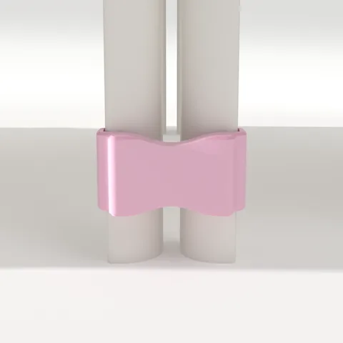 Stand link, back to back, up close, render