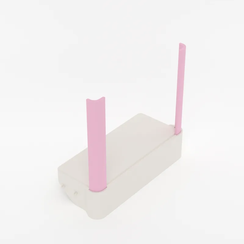 Step 4: Put the legs in the Top tray, render