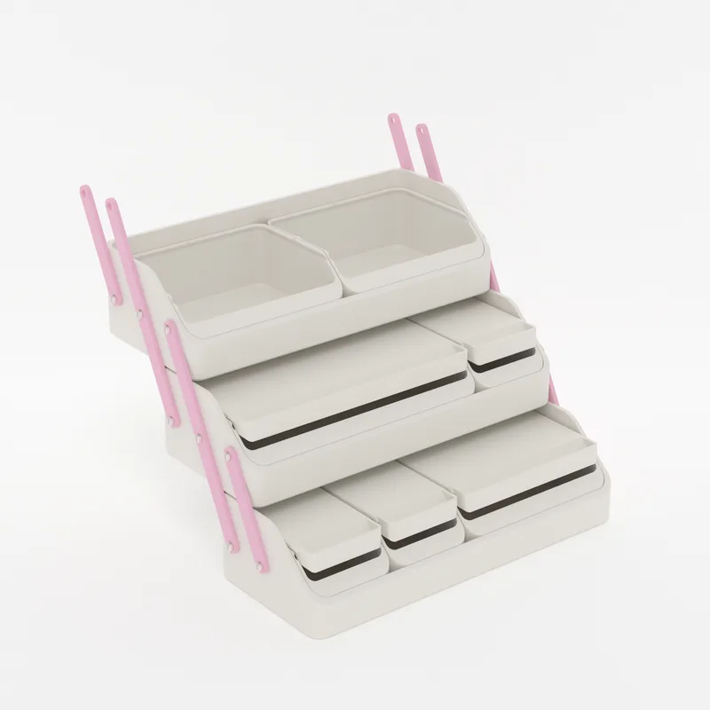 Step 7: Add the second Middle tray, render