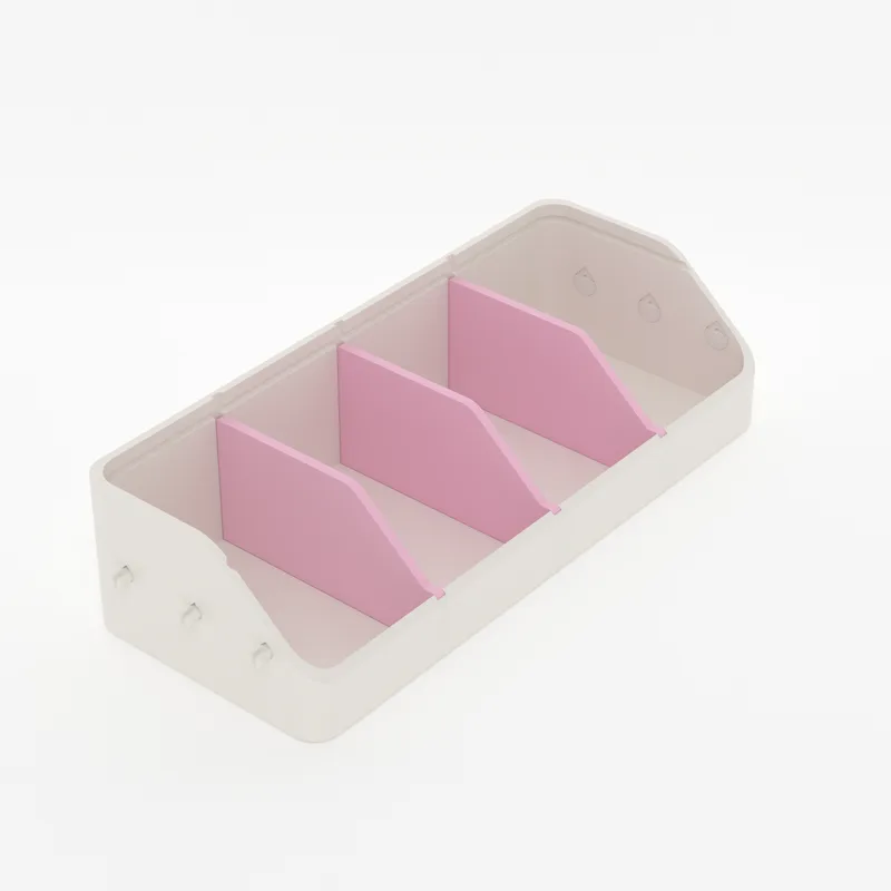 Step 3: Drop in the dividers, render