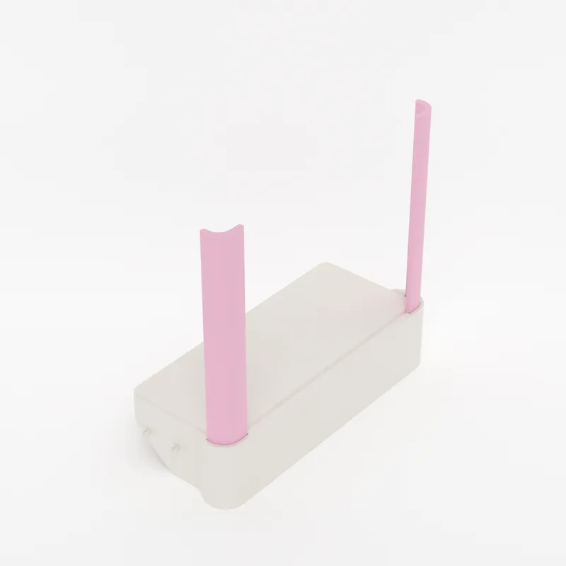 Step 4: Put the legs in the Top tray, render
