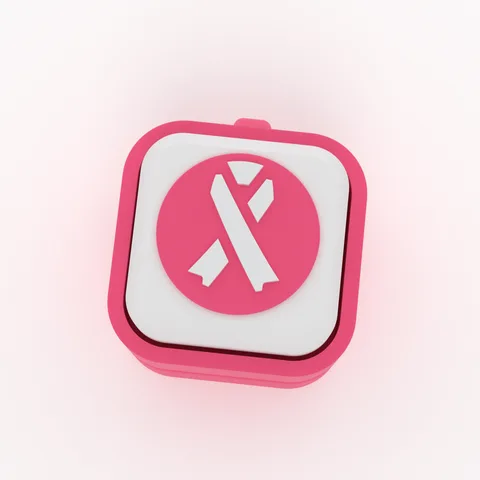 Breast cancer awareness theme, another angle, render
