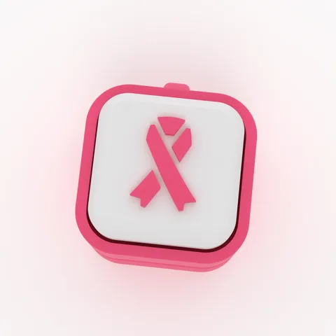 Breast cancer awareness theme, 3D render