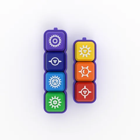 Chakra theme, from above, render