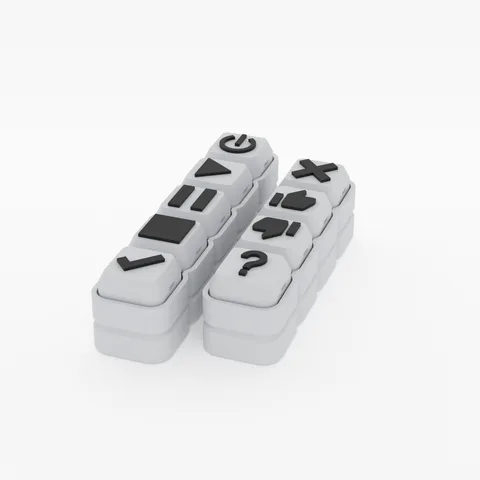 Controls cap set, 3D render