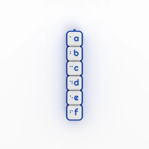 Braille font pack, from above, render