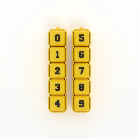 Jersey numbers 0 to 99, from above, render