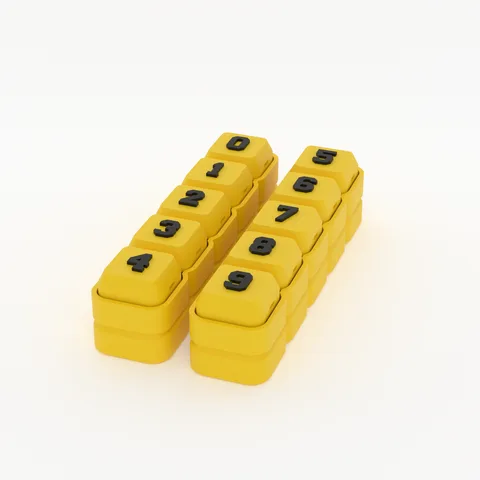 Jersey numbers 0 to 99, 3D render