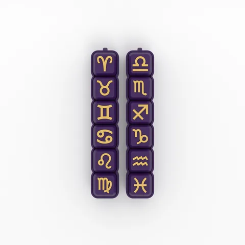 Zodiac theme, from above, render