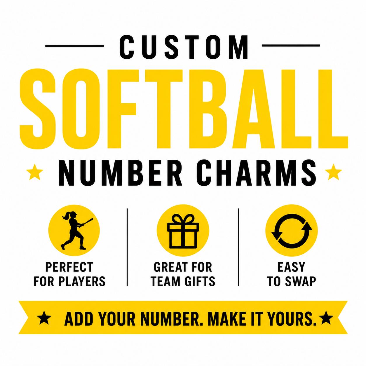 Softball number charm attached to a white Bogg Bag at the ball field, lifestyle photo