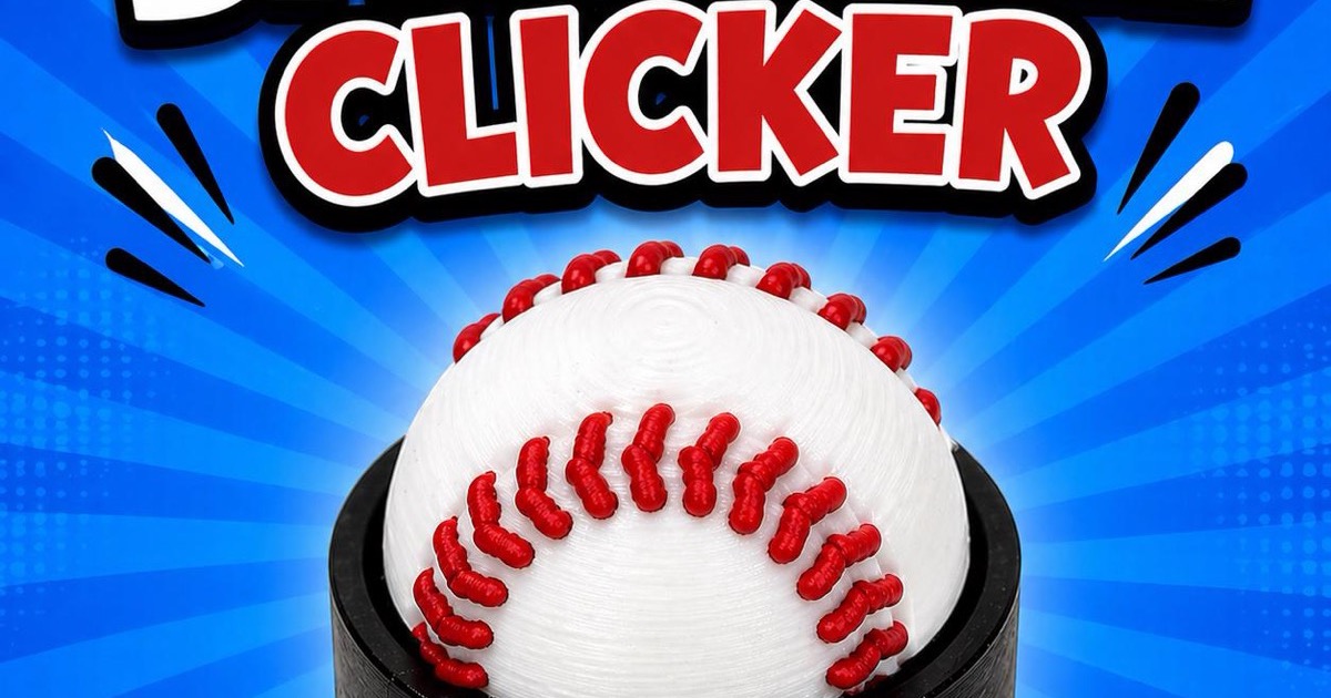 Baseball Clicker Fidgets | Printed Layer